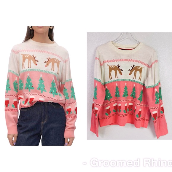 Vero Moda Christmas Stuff Holiday Sweater Size XL - Picture 1 of 9